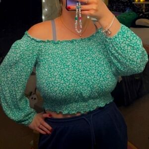 Vintage Boho Crop Top-  Floral